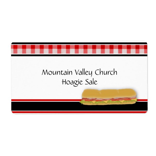 Hoagie Sale Hoagie Label (Front)