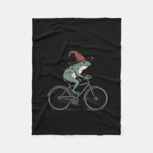 Hoard books & cause chaos retro funny witch fleece blanket