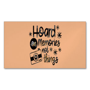 Hoard On Memories Not Things, Collect Memories Bus Magnetic Business Card
