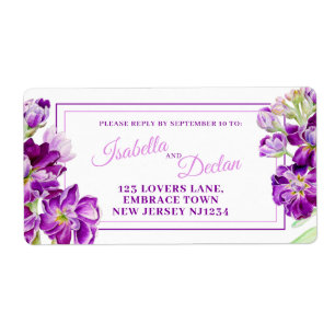 Hoary stock purple flower wedding reply address