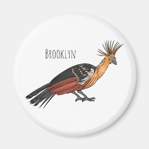 Hoatzin bird cartoon illustration magnet
