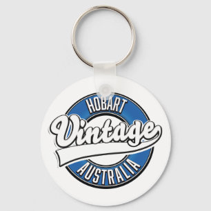 Hobart australia vintage style logo keychain