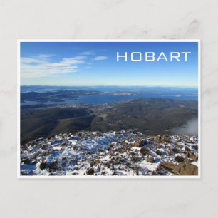 hobart mountain snow postcard