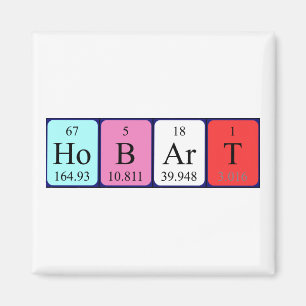 Hobart periodic table name magnet