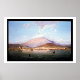 Hobart Town with Mount Wellington, Tasmania Poster