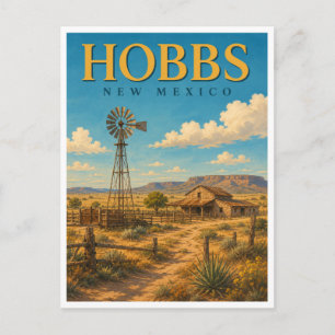 Hobbs New Mexico Western Heritage GeoSaga Postcard