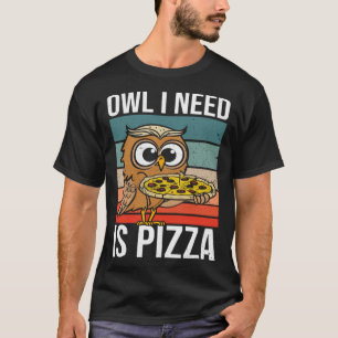 Hobby Chef Wildlife Owls Ironic Pizza Chef T-Shirt