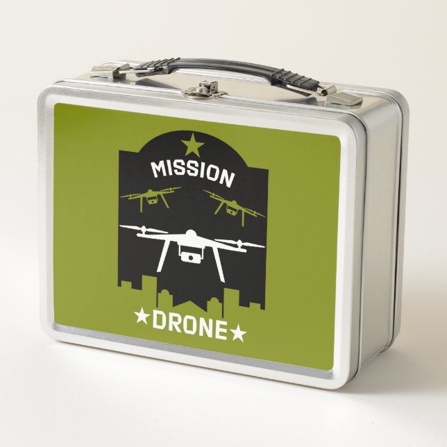 Hobby Drone Pilot Metal Lunch Box (Front)