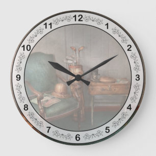 Hobby - Golf - Photography - Persuits of happiness Large Clock