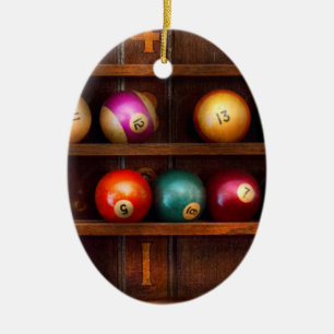 Hobby - Pool - Let's play billiards Ceramic Ornament