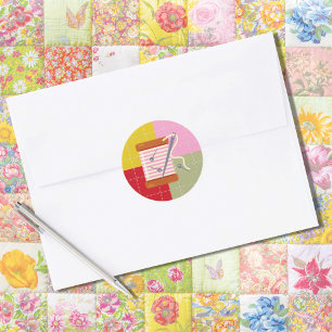 Hobby Quilt Thread Needle Pins Round Sticker