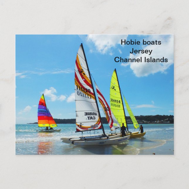 Hobie boats, Jersey, Channel Islands Postcard (Front)