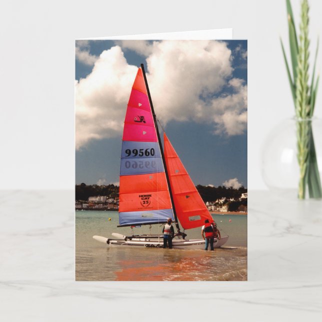 Hobie catamaran ready to sail holiday card (Front)