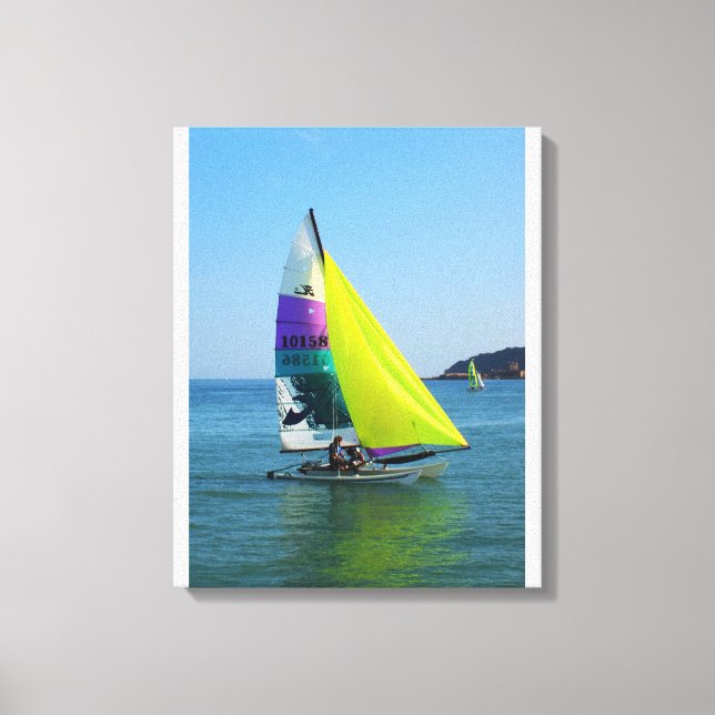 Hobie sailing boat canvas print (Front)