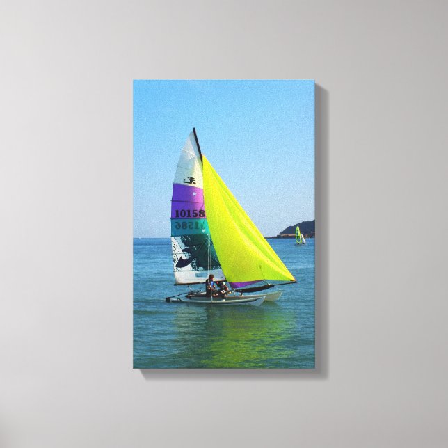 Hobie sailing boat canvas print (Front)