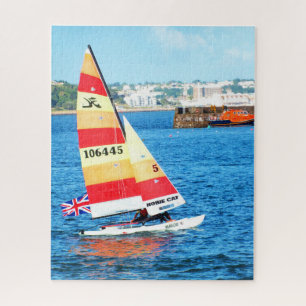 Hobie sailing boat in Jersey Jigsaw Puzzle