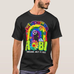 Hobipalooza Groovy Cute Rainbow Smile Flower Music T-Shirt