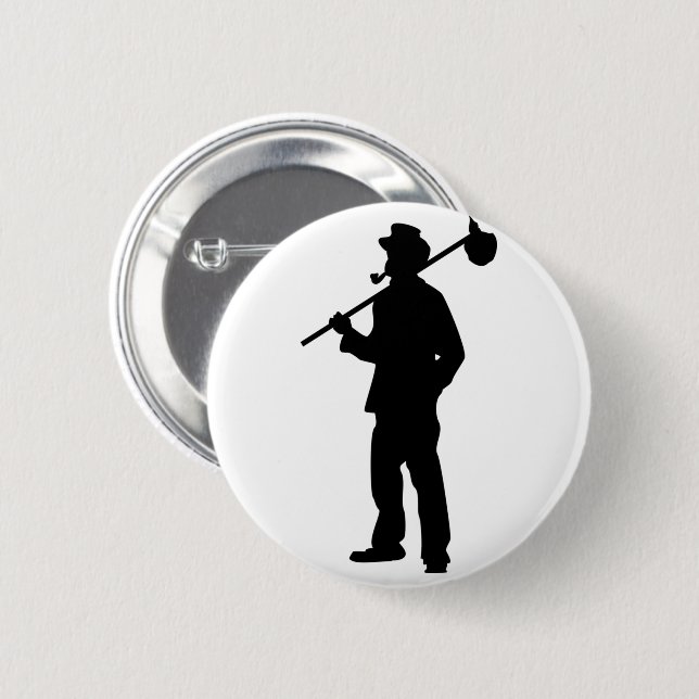 HOBO Authentic Original Premium Design 2 Inch Round Button (Front & Back)