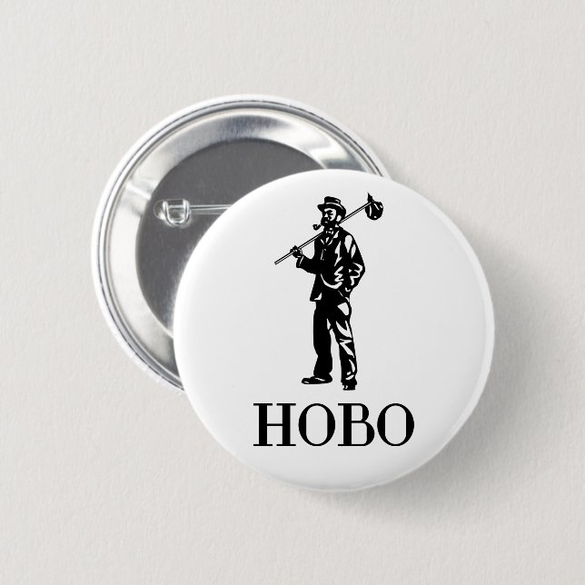 HOBO Authentic Original Premium Design 2 Inch Round Button (Front & Back)
