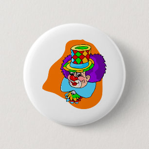 Hobo Clown Head 2 Inch Round Button