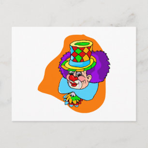 Hobo Clown Head Postcard