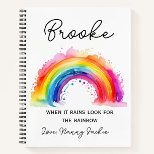 Hobo rainbow personalized  notebook