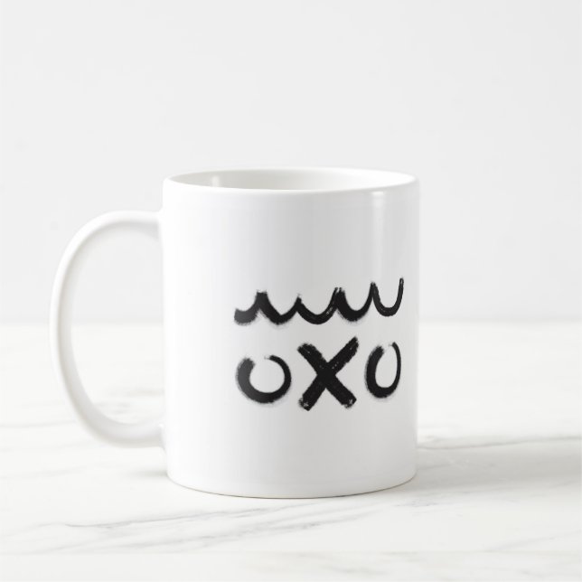 Hobo sign "Fresh water and a safe place  to camp." Coffee Mug (Left)