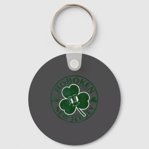 Hoboken New Jersey Irish Shamrock Nj Retro Souveni Keychain