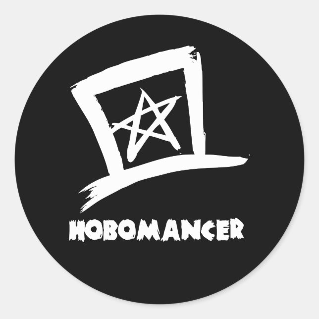 Hobomancer Hobo Sign Sticker (Front)