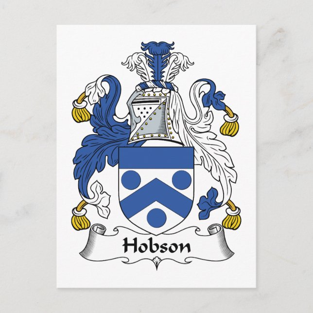 Hobson Family Crest Postcard (Front)