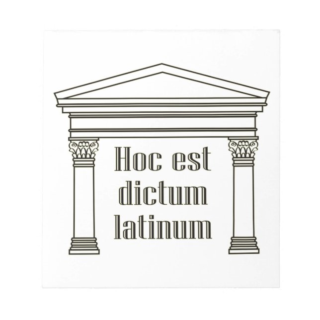 Hoc est dictum latinum - funny Latin saying Notepad (Front)