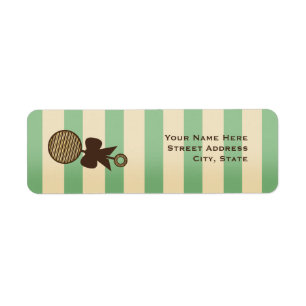Hochet vert vintage et rayures de baby shower