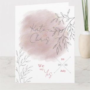 Hochzeit Wedding Romantic Blush Card