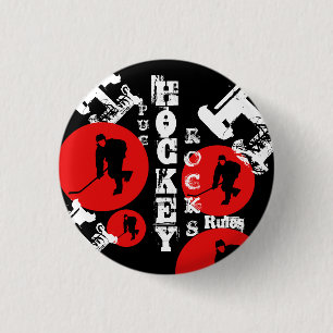 Hockey 1 Inch Round Button