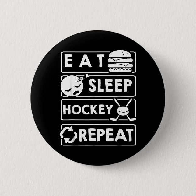 Hockey 2 Inch Round Button (Front)
