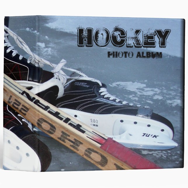 Hockey 3 Photo Album Binder (Front/Spine)