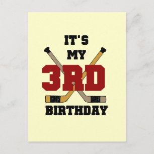 Hockey 3rd Birthday Tshirts and Gifts Postcard