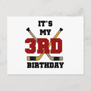Hockey 3rd Birthday Tshirts and Gifts Postcard