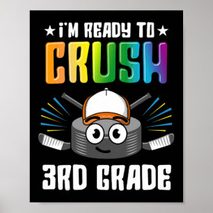 Hockey 3rd Grade Back To School Boys Kids Girls Te Poster