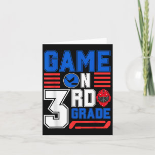 Hockey 3rd Grade Game Day Back To School For Boys Card