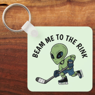 Hockey Alien  Keychain