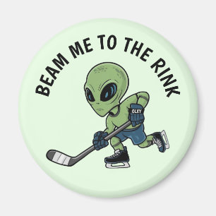 Hockey Alien Magnet