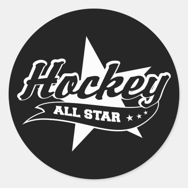 Hockey All Star Classic Round Sticker (Front)