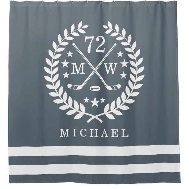 Hockey ALL-STAR Custom Initials | Name Slate Grey (Front)