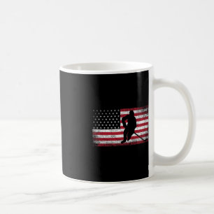 Hockey American Flag 4th of July Patriotic USA Dad Coffee Mug