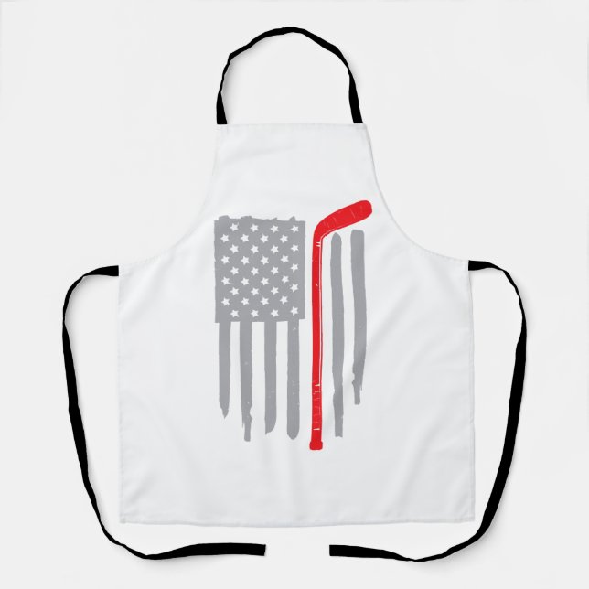 Hockey american flag apron (Front)