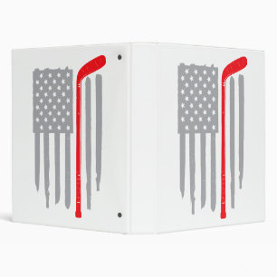 Hockey american flag binder