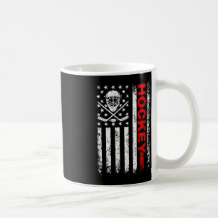 Hockey American Flag Cool Ice Hockey Player Men Wo Coffee Mug