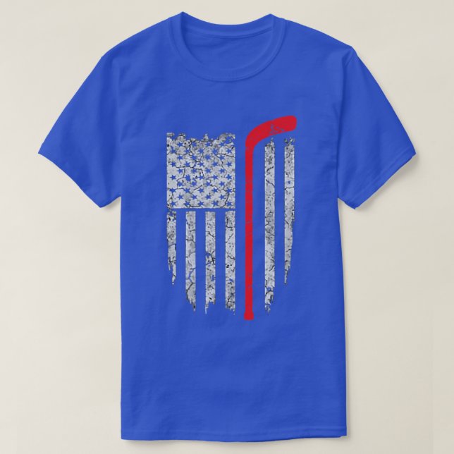 Hockey American Flag  Hockey  s  T-Shirt (Design Front)
