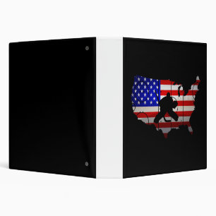 hockey american flag  ice hockey binder